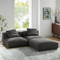 thumbnail image 3 of Solace3-Piece Modular Upholstered Fabric Sectional Sofa in Charcoal, 3 of 15