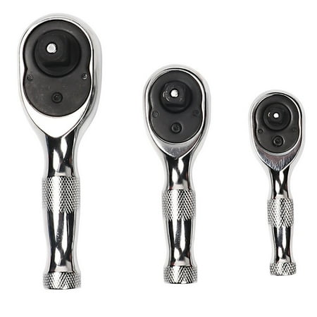 

3pcs72 Teeth Quick Socket Ratchet Wrench Spanner 1/4 3/8 1/2 Short Handle Manual