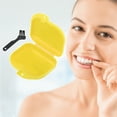 thumbnail image 2 of Unique Bargains 1 Set Braces Box with Brush Mini Braces Storage Box Yellow, 2 of 5