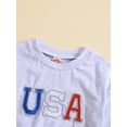 thumbnail image 5 of Bagilaanoe 4th of July Newborn Baby Girl Boys Rompers USA Embroidery Short Sleeve Bodysuit 3M 6M 12M 18M 24M Infant Summer One Piece Short Jumpsuit for Independence Day, 5 of 8