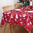 thumbnail image 1 of ZACOO Rectangle Table Cloth Christmas Waterproof Stain Resistant 60"x102" Fabric Table Cover Tablecloth for Dining Table Buffet Parties Camping, Red, 1 of 1