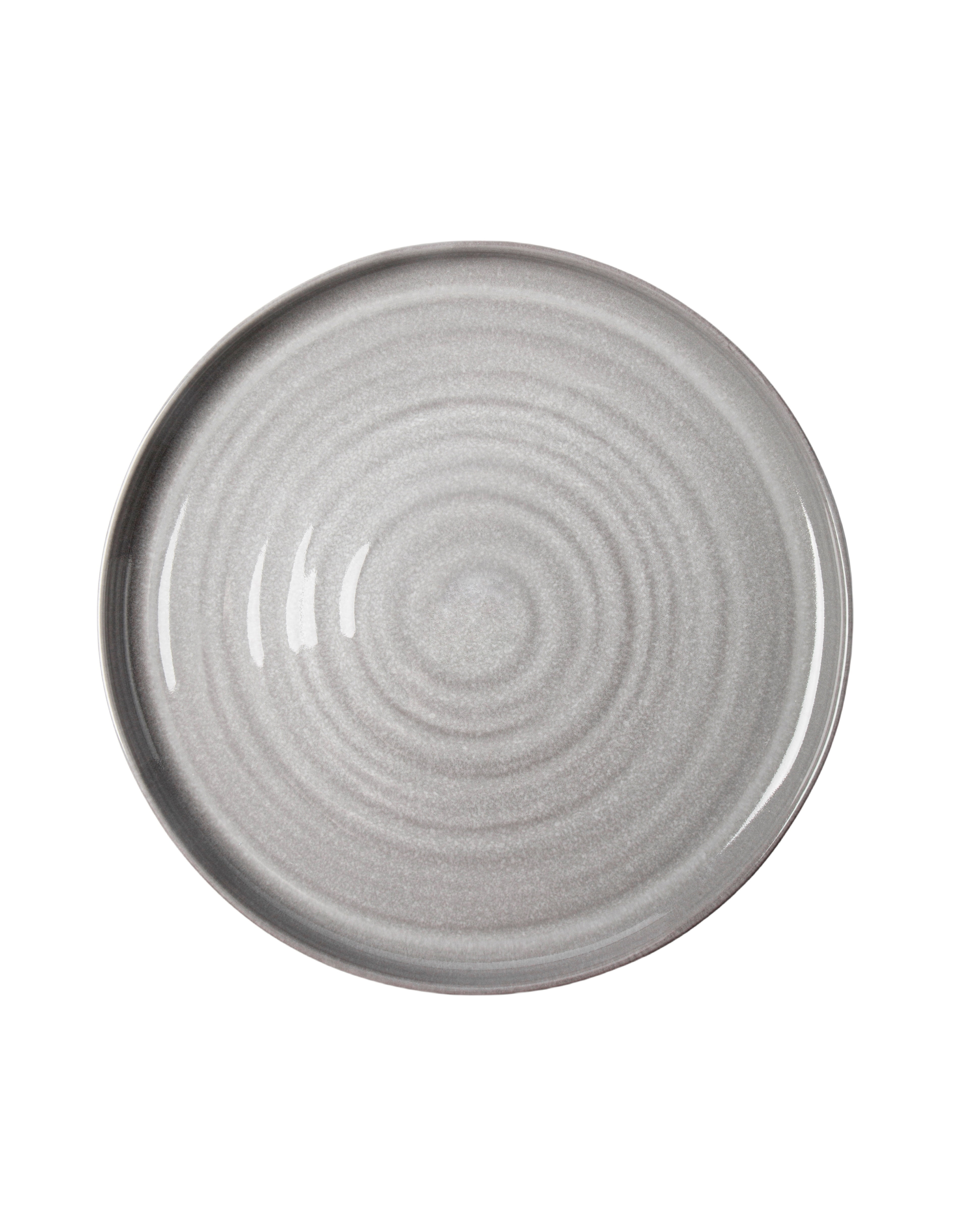 (2 pack) Better Homes & Gardens-Collins Grey Stoneware Round Salad Plate