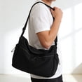thumbnail image 1 of Bolso bandolera de mujer de color liso con diseño multibolsillos: bolso de hombro ligero de nailon para ir al trabajo, uso diario informal y viajes., 1 of 6