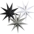 thumbnail image 2 of Colgante de estrella de papel estrella de nueve puntas 3PS-30cm negro, blanco, gris estrella de nueve puntas cada uno, 2 of 4