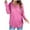 Hot Pink, variant on Plus Size Women's V Neck Hoodie Long Sleeve Fitness Top For Active | Comfort & Style Combined Overlapping Top Women Tunic Tee Shirts for Women Womens Fancy Tops plus Size Blouses for Women 3x plus