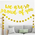 thumbnail image 3 of WHAMVOX Congratulation Graduation Banner 1 Set Rectangle Yellow Paper 11.8x5.9x0.04in, 3 of 8