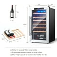 thumbnail image 3 of Costway 20 Inch Wine Cooler Refrigerator for 33 Bottles with Tempered Glass Door, 3 of 10