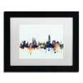 thumbnail image 2 of Trademark Fine Art "Barcelona Spain Skyline Blue" Canvas Art by Michael Tompsett, White Matte, Black Frame, 2 of 4