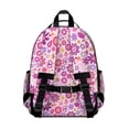 thumbnail image 3 of Lightpink Daisy Flower Purple Blooms Pattern Backpack for School,Cute School Bag,Schoolbag with Adjustable Shoulder Straps & Padded Back,15.25"x11.5"x5.25", 3 of 5