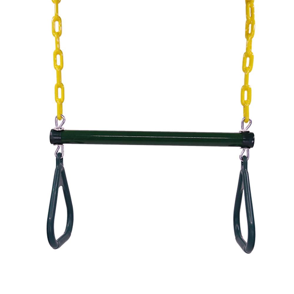 Ktaxon Trapeze Swing Bar with Rings Chain Swing Set Accessories, Green