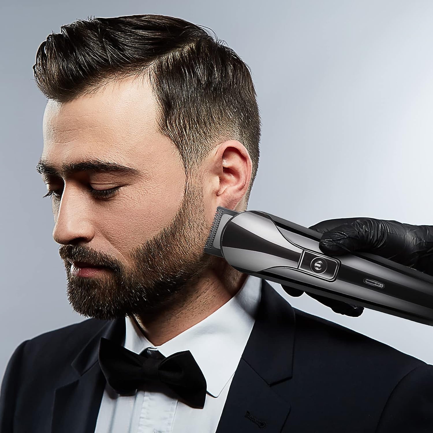 5 in 1 Hair Trimmer, Beard Trimmer for Men, Waterproof Electric Razor, Cordless Shavers, Hair Clippers for Mustache Groin Body Hair, Painless Hair Removal, Grooming Kit for Men, Black