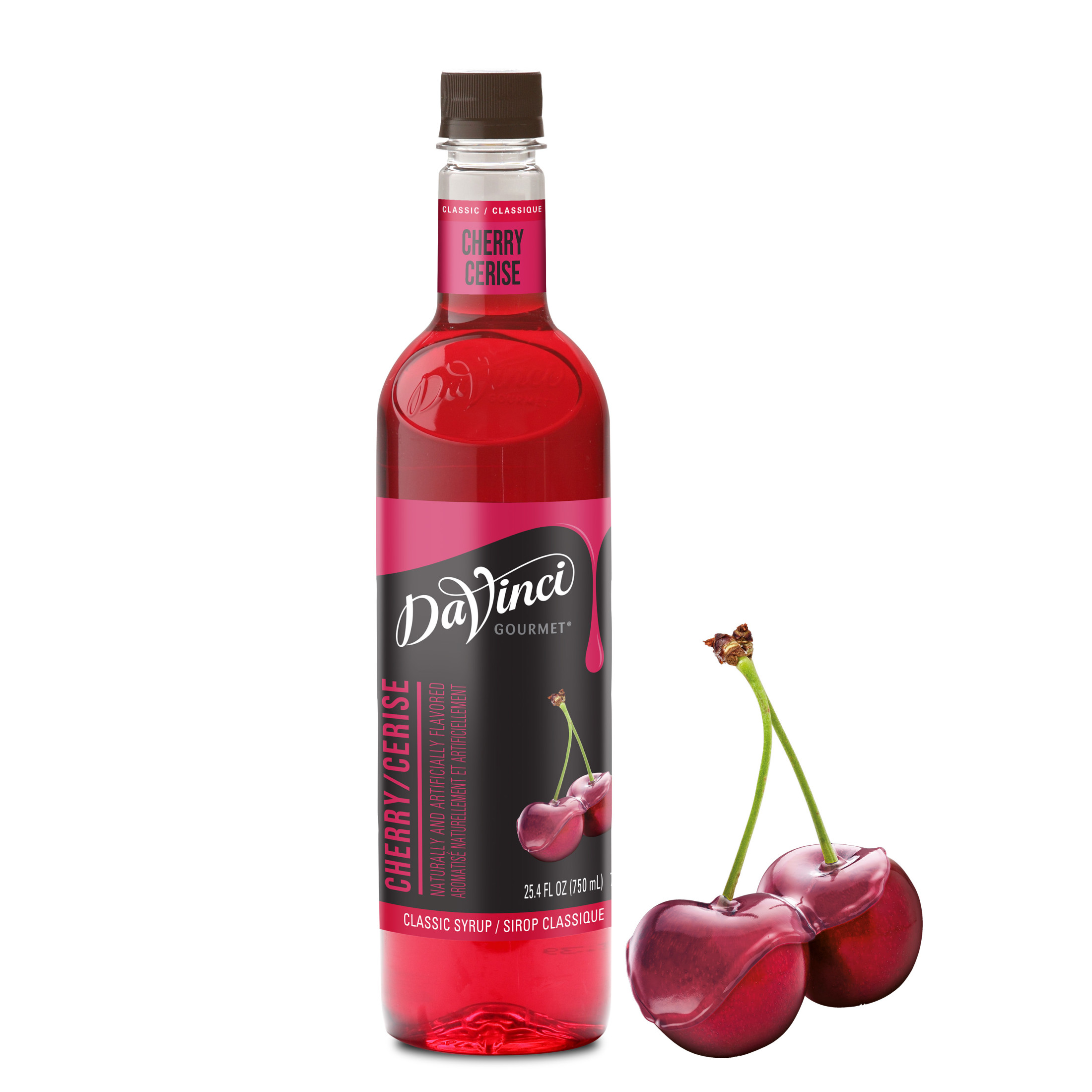 DaVinci Gourmet Cherry Syrup, Plastic Bottle, 4 x 750 mL