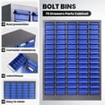 thumbnail image 4 of 75 Drawer Parts Cabinet,75 Slot Parts Cabinet With 165 Lbs Capacity,ABS Plastic Drawers And Iron Frame With Labels,Tool Storage Cabinet For Garage Or Workshop,Blue, 4 of 7