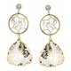 thumbnail image 1 of Aretes Cristal Y Perlas Mariposa Oro 14k Laminado dorado Unitalla, 1 of 4