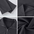 thumbnail image 6 of Domuza Mens Pullover Quarter Zip Corduroy Lightweight Long Sleeve Sweater Fashion Mock Neck Polo Sweatshirt Fall Clothing Dark Gray M, 6 of 6