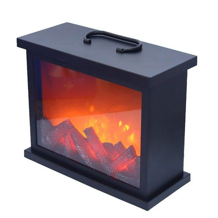 Elegantoss Artificial Led Fireplace With Realistic Log Wood