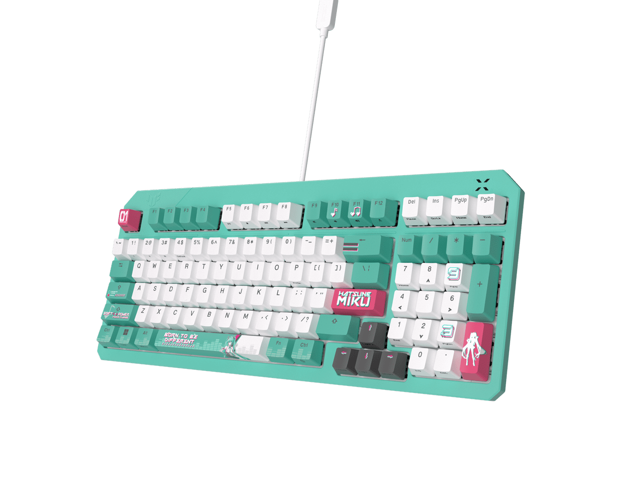 ASUS TUF Gaming K3 Gen II Hatsune Miku Edition Optical-Mechanical RGB Keyboard with IP57 Waterproof and Dust Resistance