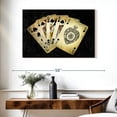 thumbnail image 3 of Elephant Stock Poker Spade Wall Art - Horizontal Canvas Wall Art - Mancave Wall Decor - Hobbies And Lifestyle Canvas - Black And Beige Decor - 39" x 26", 3 of 8