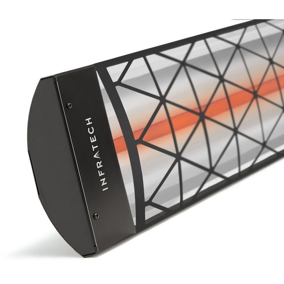 Infratech C3024BL1 Single Element Heater with Black Contemporary Motif