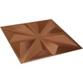 thumbnail image 6 of 19 5/8"W x 19 5/8"H Bailey EnduraWall Decorative 3D Wall Panel, Bright Coat Copper (Covers 2.67 Sq. Ft.), 6 of 6