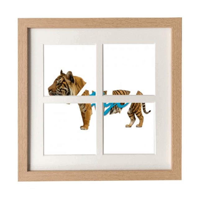 Tigre Corps zoong Restructuration Cadre Mur Table Affichage 4 Ouvertures Image