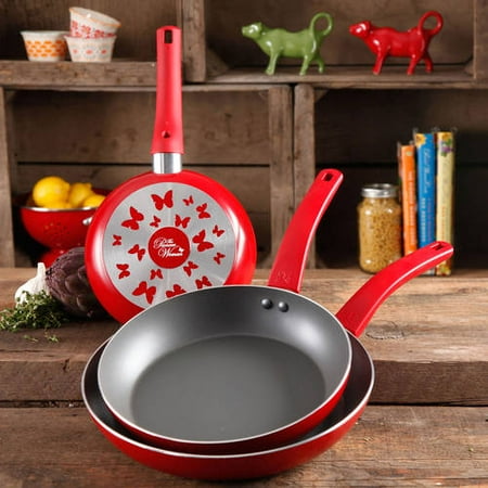 The Pioneer Woman Butterfly 3-Piece Non-Stick Fry Pan Set with Butterfly Logo