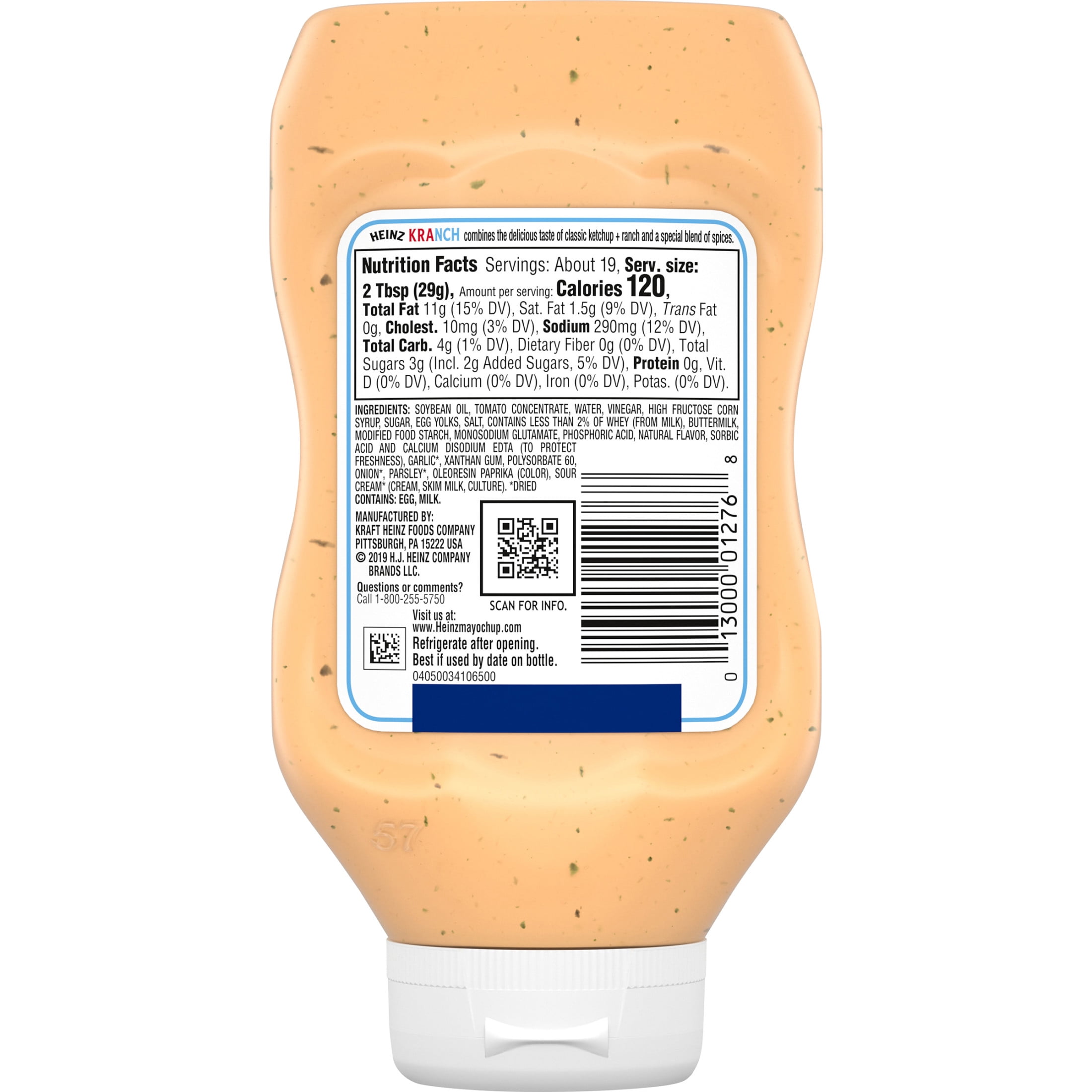 Heinz Kranch Ketchup & Ranch Sauce, 19 fl oz Bottle
