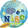 thumbnail image 2 of 18" Es Nino For Spanish Theme Baby Shower Blue Foil / Mylar Balloons ( 6 Balloons ), 2 of 2