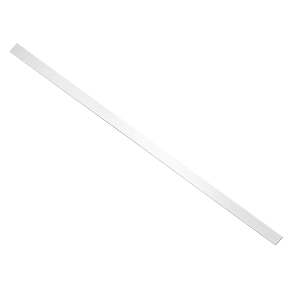 30"x1" Self-Adhesive 304 Stainless Steel Sheet Gap Filler, Brushed Silver