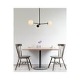 thumbnail image 2 of Briggs 32 inch pendant in black with white shade, 2 of 8