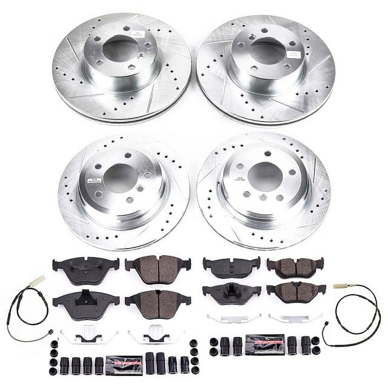 PowerStop Front and Rear Z23 Evolution Sport Carbon-Fiber Ceramic Brake Pad and Drilled & Slotted Rotor Kit Fits: BMW Select Models K8882