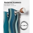 thumbnail image 6 of nqOlkjepod Outdoor Curtains for Patio Waterproof, Teal Ombre Outdoor Privacy Panels Grommet, Abstract Art Moire Ocean Waves Blackout Outside Curtains for Porch/Cabana/Pergola/Gazebo 54"x84", 1 Panel, 6 of 8