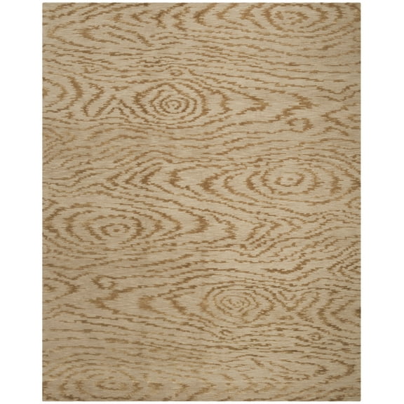 SAFAVIEH Martha Stewart Faux Bois Geometric Area Rug, Porcini, 7'9" x 9'9"