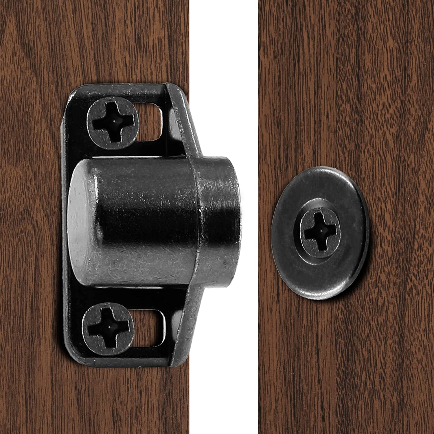 4 Pack Door Catch with Gun Black Door