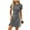 Gray, variant on Deago Women's Summer Short Sleeve Ruched Tank T Shirt Dress Crew Neck Slim Fit Bodycon Mini Dresses (Gray, S)