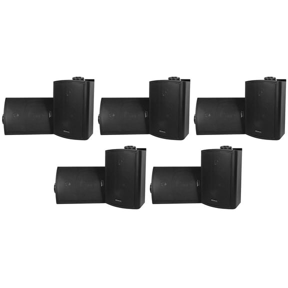 10 Rockville HP5S Black 5.25" Outdoor/Indoor Home Theater Patio Swivel Speakers