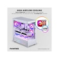 thumbnail image 4 of Phanteks XT View Matrix Mid-Tower ATX Gaming PC Case, 600-LED Matrix Display, Tempered Glass Front & Side Panels, USB-C 3.2 Gen2, 3x D-RGB Fans Included, Rear-Connector Ready, Grey White, 4 of 7