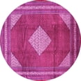 thumbnail image 1 of Ahgly Company Indoor Round Medallion Pink Traditional Area Rugs, 7' Round, 1 of 4