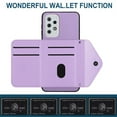 thumbnail image 5 of Allytech Galaxy A33 5G Wallet Case with Hand Wrist, Luxury PU Leather Shockproof RFID Blocking Cards Slots Stand Magnetic Closure Phone Case Cover for Samsung Galaxy A33 5G, Purple, 5 of 8
