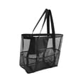 thumbnail image 4 of Bolsa de Playa de Malla Perfecl Equipaje Fin de Semana Noche Deporte Viaje Negro, 4 of 8