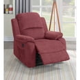 thumbnail image 2 of LUXMOD Relax Lounge Manual Recliner Red Fabric, 2 of 5