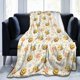 thumbnail image 2 of Manta de abejas y flores amarillas, manta de franela suave y ligera y esponjosa con diseño de abejas para decoración de sofá, cama, manta de 80 x 60 pulgadas con diseño de abejas, 2 of 7