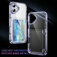 thumbnail image 3 of for iPhone 16 Plus Case Wallet Clear, with Credit Card Holder ID Card Slot Drop Protection Shockproof Anti-Scratch Transparent Cover for Women Men for iPhone 16 Plus, Purple, 3 of 8