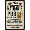 thumbnail image 1 of NATHAN'S Pub Sign Vintage Man Cave Bar 12 x 18 Matte Finish Metal 112180028111, 1 of 1