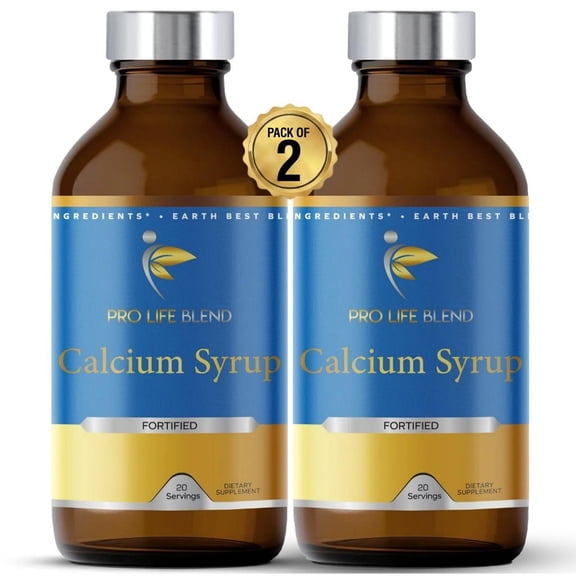 Pro Life Blend Calcium Syrup – 200 mL, Vegetarian Formula – Supports Bone & Dental Health – Adult Daily Multivitamin