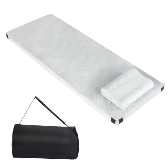 Memory Foam Camping Mattress with pillow 75"D x 25"W x 3