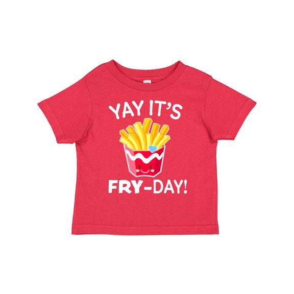 Inktastic Yay Its Fry Day with Cute French Fries Boys or Girls Toddler T-Shirt