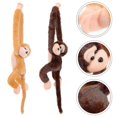 thumbnail image 2 of 2 Pcs Stuffed Animals Kids Hanging Monkey Plush Toy Nursery Room Decor Huggable Stuffed Animal Monkey Hanging Stuffed Animal-hy, 2 of 3