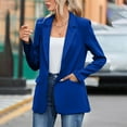 thumbnail image 3 of Ahdbta Blazers Jackets for Women Elegant Belted Long Sleeve Notch Lapel Coats Dressy Casual Solid Color Work Office Outerwears, 3 of 8