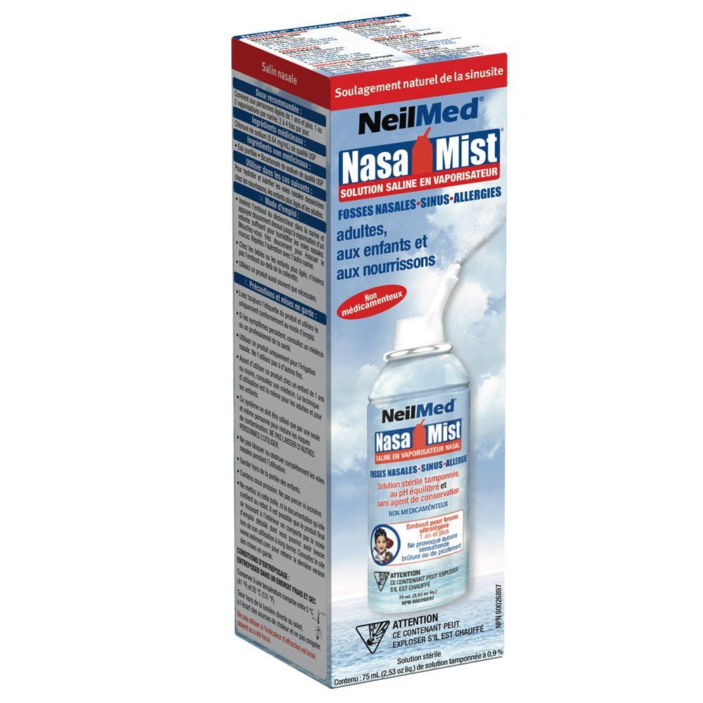 NeilMed NasaMist Isotonic Saline Spray for Adult Children & Babies